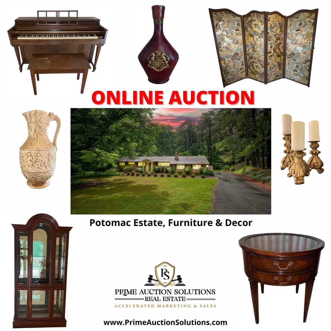 Potomac Estate, FURNITURE & DECOR Online Auction — featured auction photograph