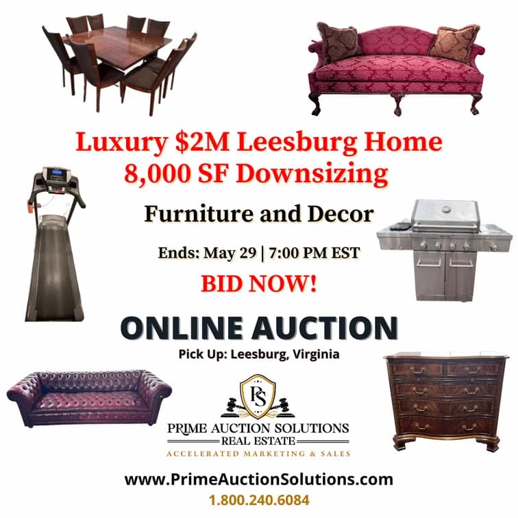 Luxury $2M Leesburg Home | 8,000 SF Downsizing Online Auction — featured auction photograph