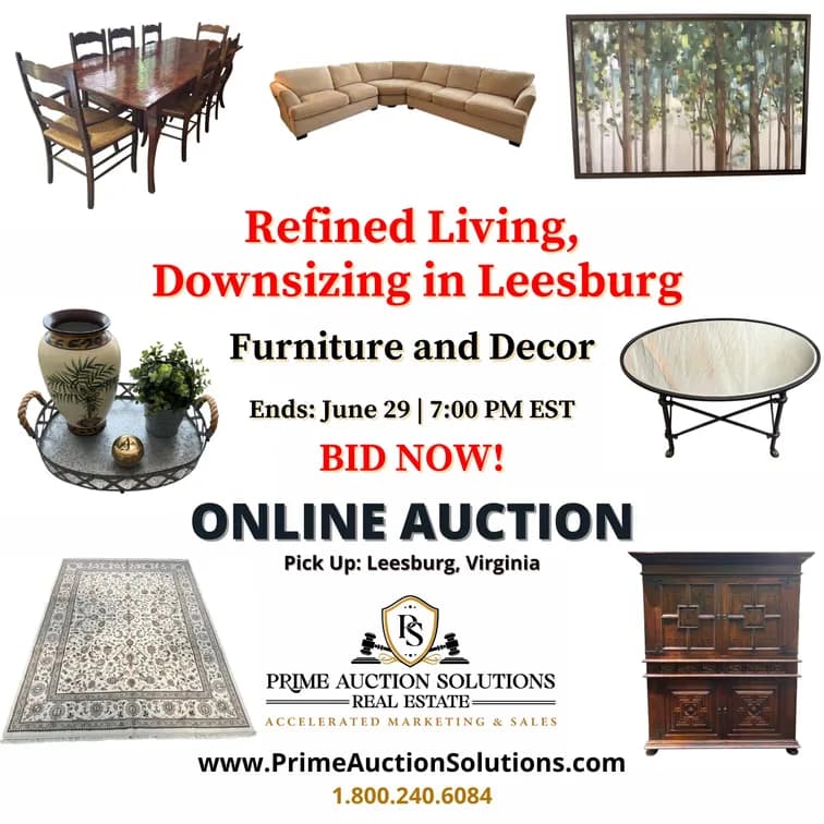 Refined Living, Online Auction- Downsizing in Leesburg — featured auction photograph