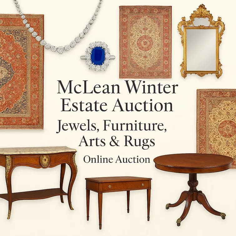 McLean Winter Estate: Jewels, Holiday Decor, Furniture, Arts & Rugs Online Auction — auction photograph 2