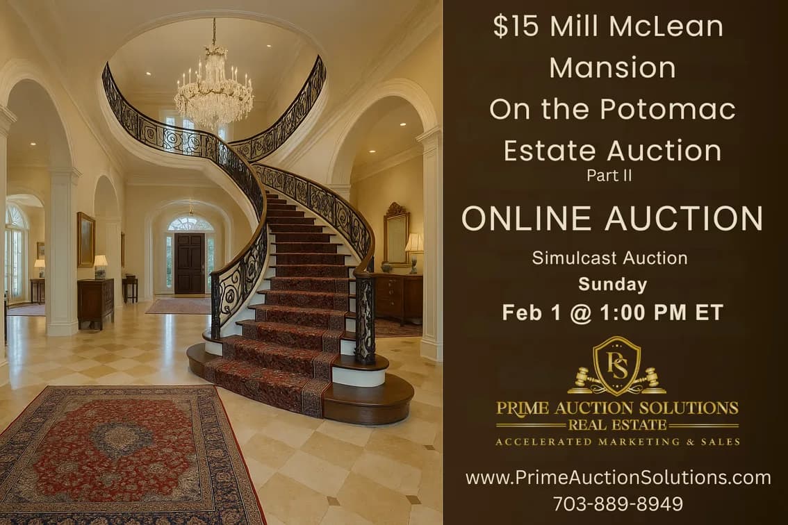 $15 Million | Part 2 | McLean Mansion on the Potomac | Online Estate Auction — featured auction photograph
