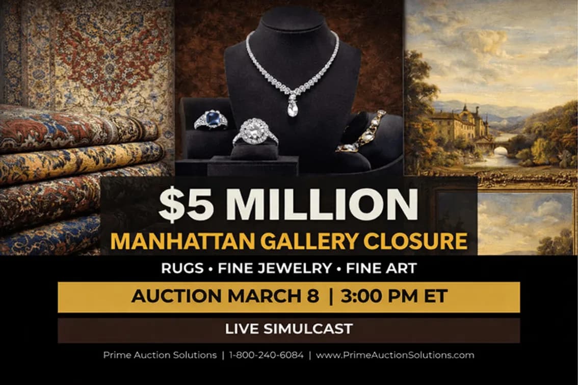 $5 Million Manhattan Fine Rug Gallery Closure, Online Auction — featured auction photograph