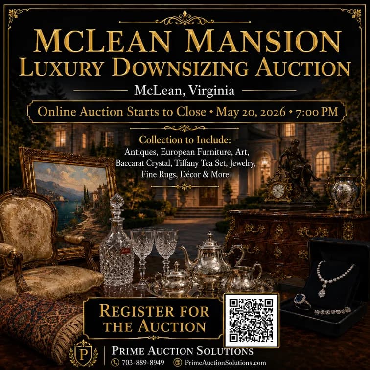 $2.8 Million McLean Mansion Luxury Downsizing Auction