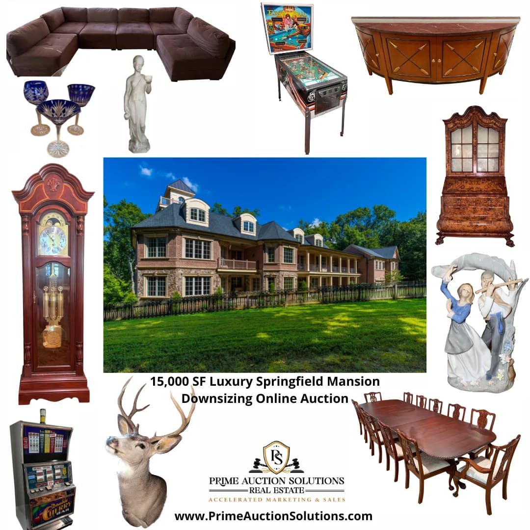 15,000 SF Luxury Springfield Mansion, Downsizing Online Auction — featured auction photograph