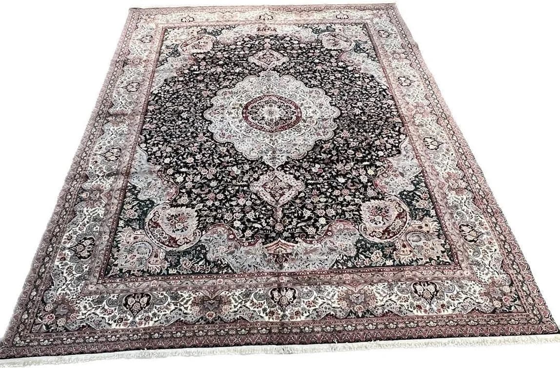#66295 • $14,975 Tabriz Wool and Silk Handmade Area Rug, 12'0" x 15'0"