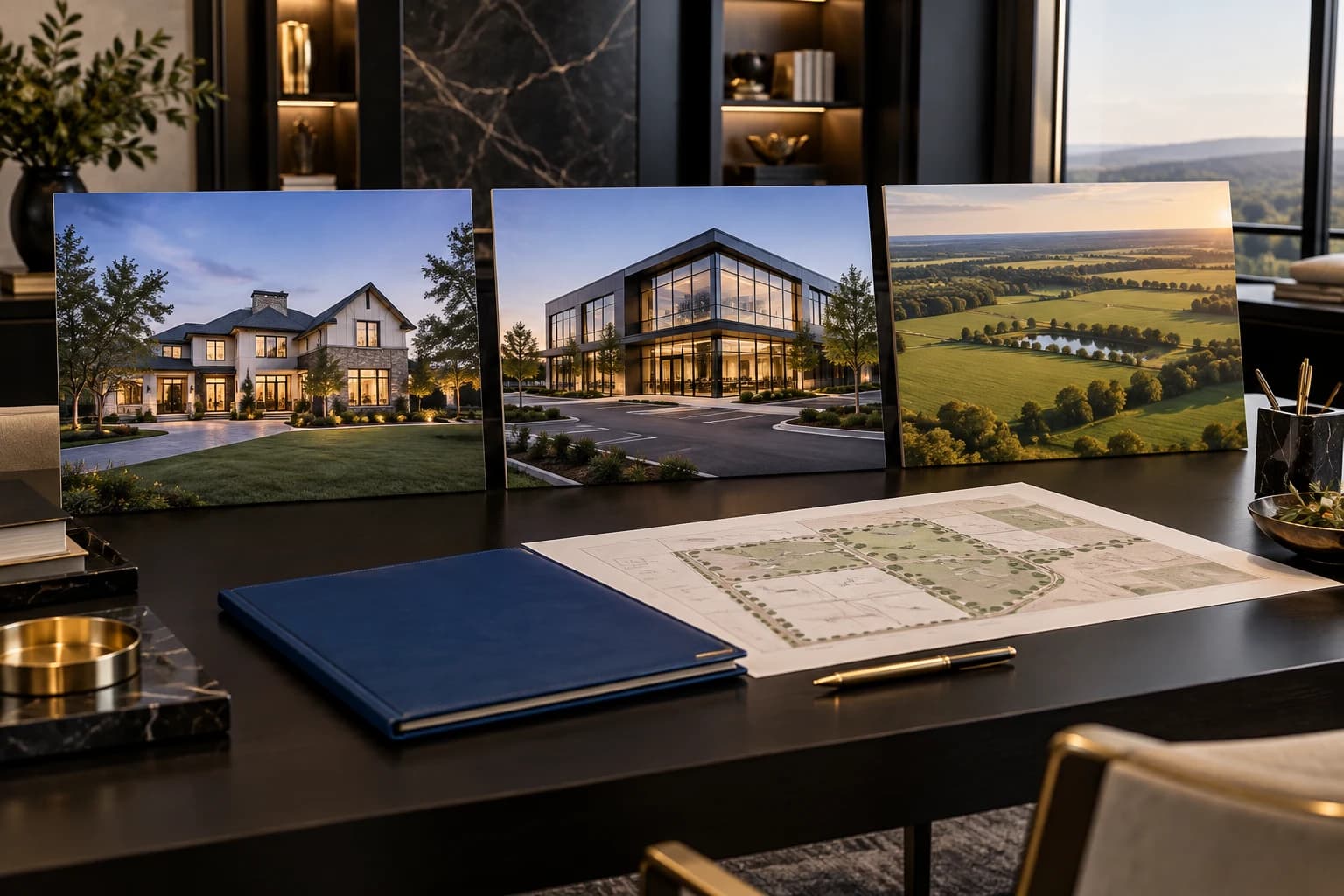 Presentation of residential, commercial, and land opportunities for an auction campaign